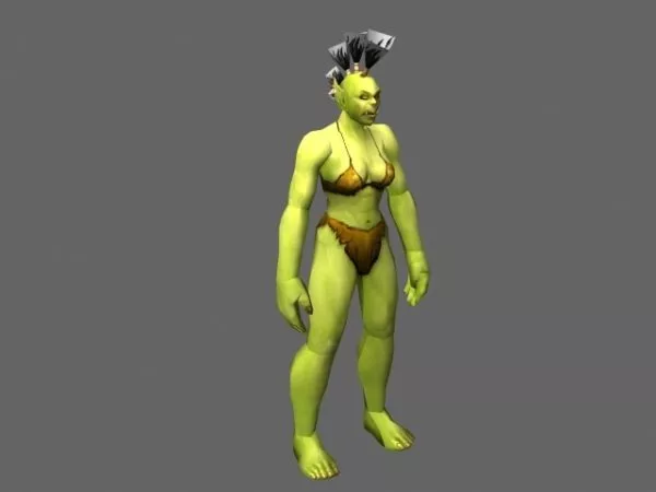 Orc Female Wow Character 3d model Orc Female Wow Character 3d model