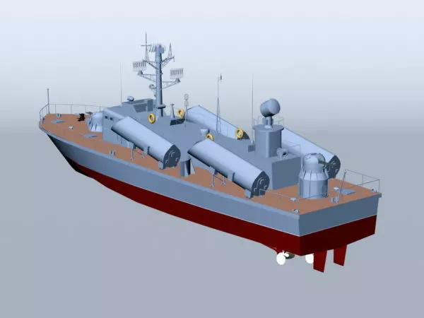 Osa-class Missile Boat 3d model Osa-class Missile Boat 3d model