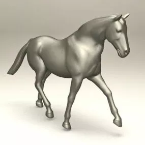 Outdoor Horse Statue 3d model