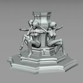 Outdoor Statue Sculpture 3d model