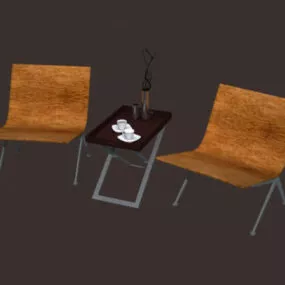 Outdoor Leisure Chair Set 3d model