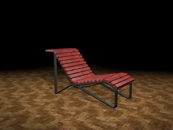 Outdoor Sun Lounger 3d model Outdoor Sun Lounger 3d model