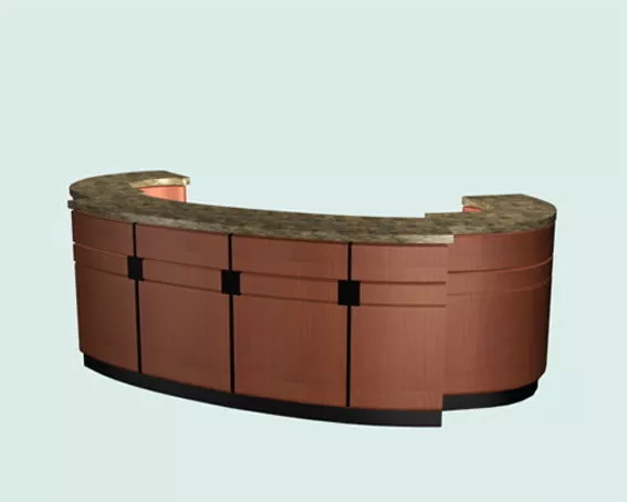 Oval Reception Counter 3d model Oval Reception Counter 3d model