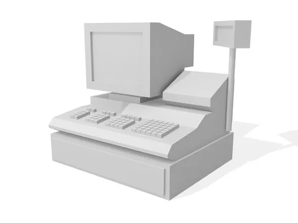 Pos Register 3d model Pos Register 3d model