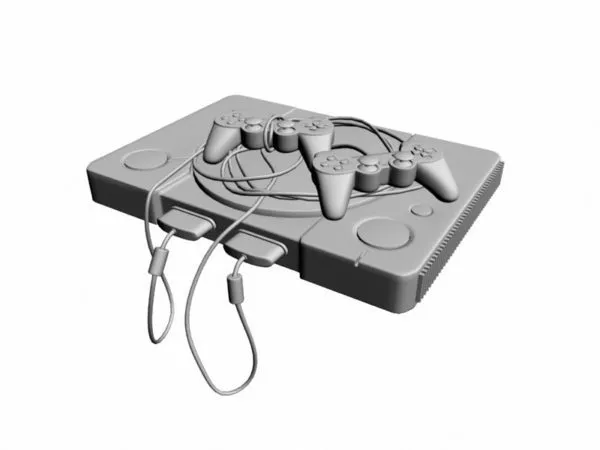 Ps One Game Console 3d model Ps One Game Console 3d model