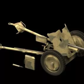 Pak 36 Anti-tank Gun 3d model