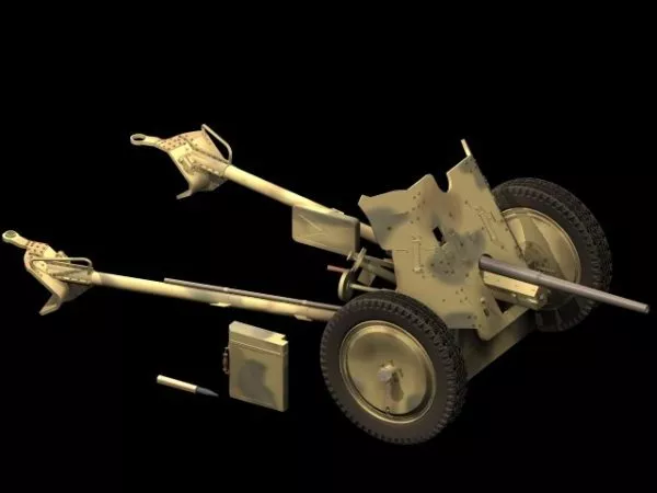 Pak 36 Anti-tank Gun 3d model Pak 36 Anti-tank Gun 3d model