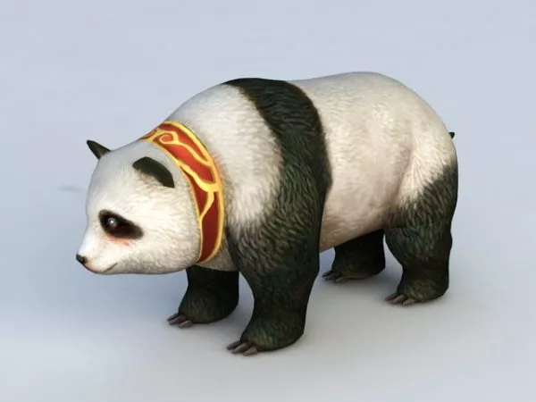 Low Poly White Bear 3d model