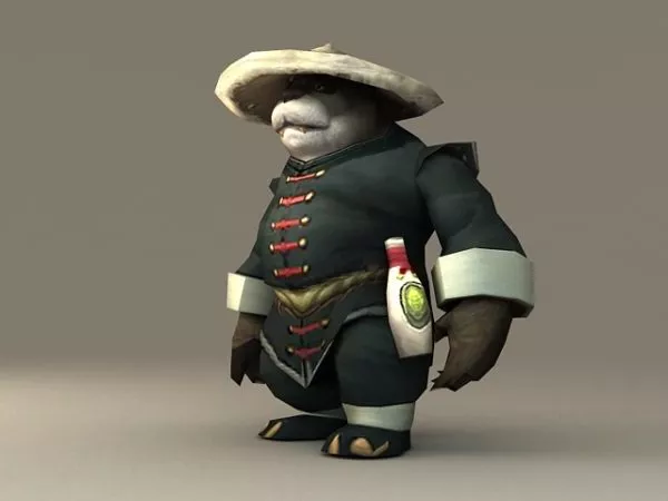Pandaren Brewmaster 3d model Pandaren Brewmaster 3d model