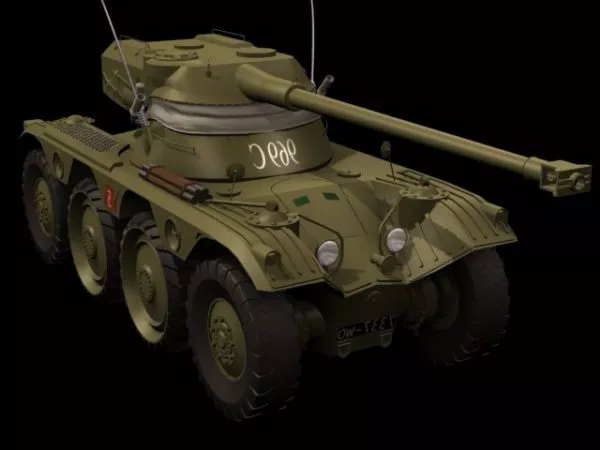 Panhard Ebr Armoured Car 3d model Panhard Ebr Armoured Car 3d model