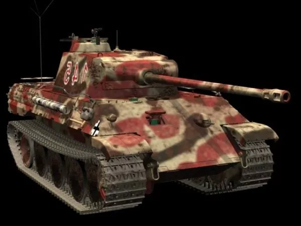 Panther Ausf. A Tank 3d model Panther Ausf. A Tank 3d model