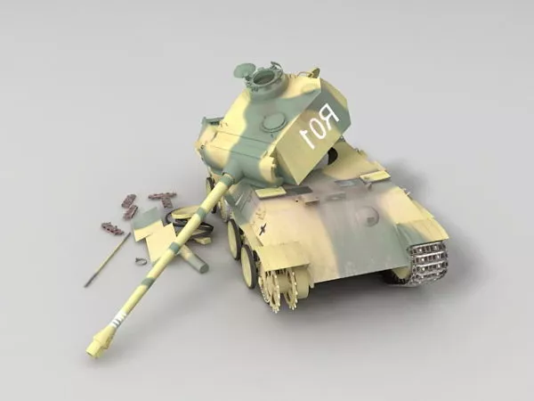 Panther Tank Wrecks 3d model Panther Tank Wrecks 3d model