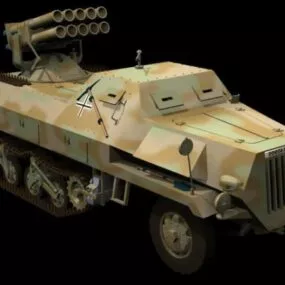 Panzerwerfer 42 Multiple Rocket Launcher 3d model
