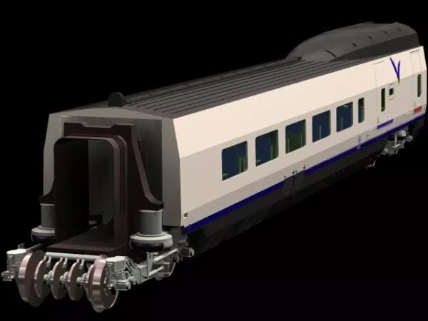 Maglev Train Transport 3d model