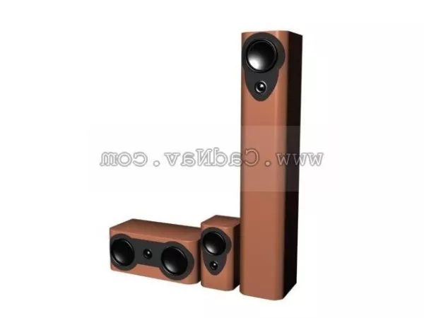 Single Bookshelf Speaker 3d model