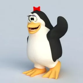 Penguin Cartoon Character 3d model
