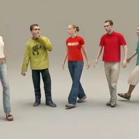 People Group Together 3d model