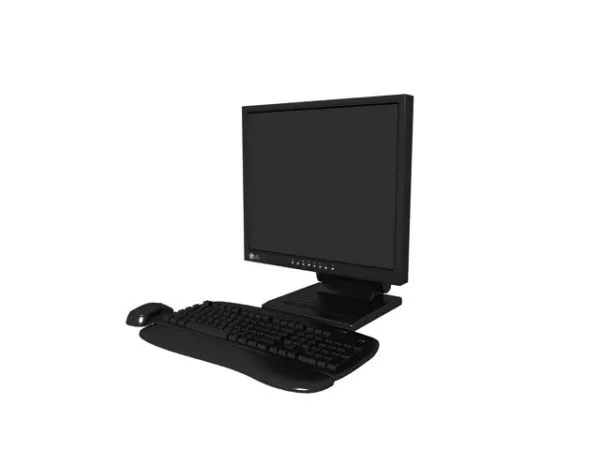 Computer Keyboard Black Keys 3d model