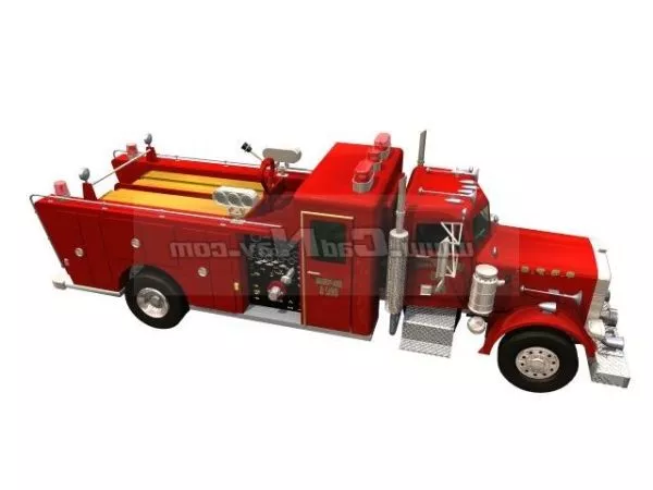 Peterbilt Fire Truck 3d model Peterbilt Fire Truck 3d model