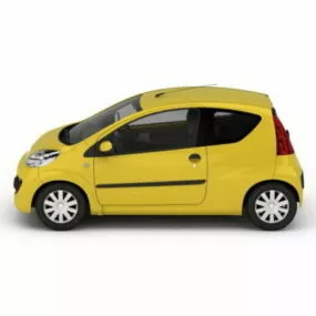 Peugeot 107 Yellow 3d model