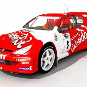 Peugeot 206 Wrc 3d model