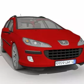 Peugeot 407 Red 3d model