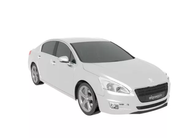 Audi A6 Sedan Silver 3d model