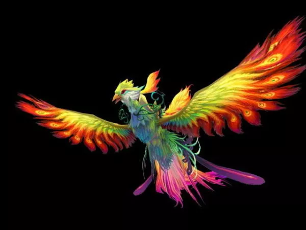 Red Phoenix Low Poly 3d model