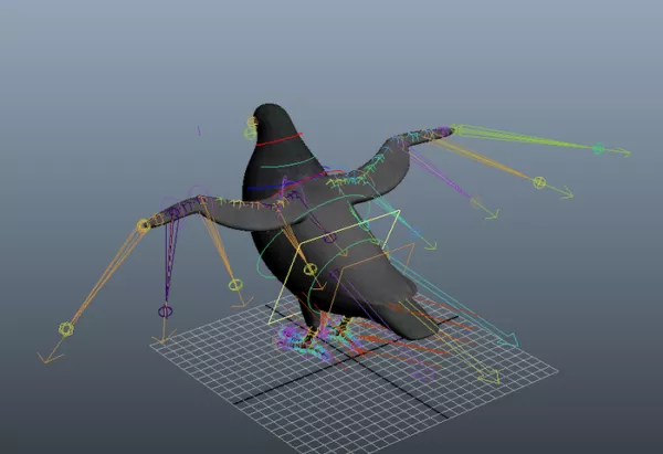Animated Pigeon With Rigged 3d model