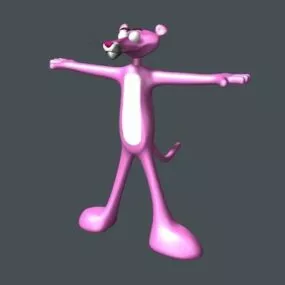Pink Panther Cartoon 3d model