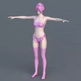 Pink Woman 3d model