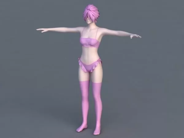 Pink Woman 3d model Pink Woman 3d model