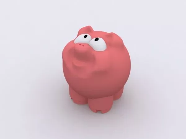 Pink Cartoon Pig Toy 3d model Pink Cartoon Pig Toy 3d model