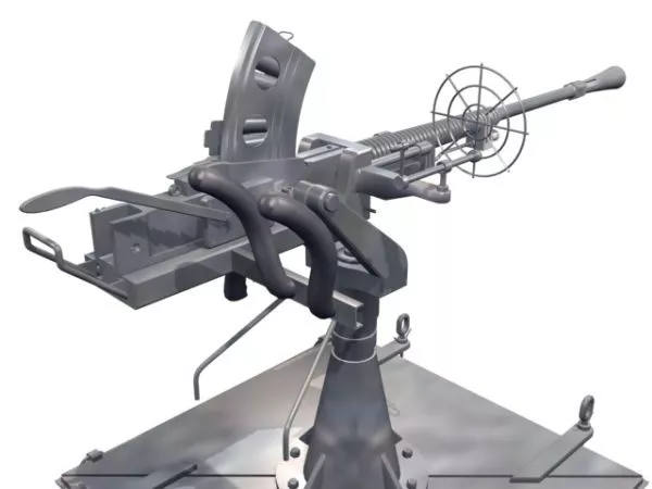 Pintle Mount Machine Gun 3d model Pintle Mount Machine Gun 3d model