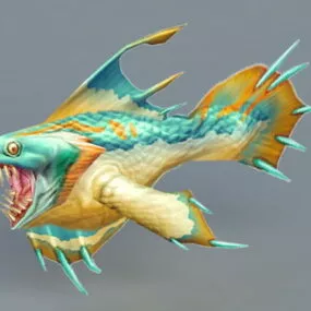 Piranha Monster 3d model