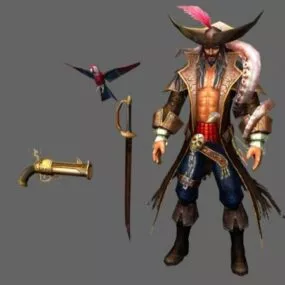 Pirate Captain 3d model