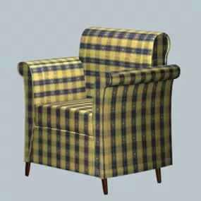 Plaid Sofa Furniture 3d model