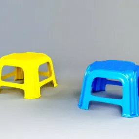 Plastic Stool 3d model