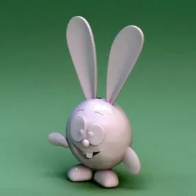Plastic Toy Rabbit 3d model
