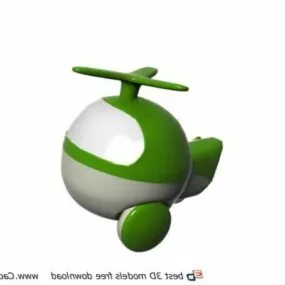 Plastic Cartoon Helicopter 3d model