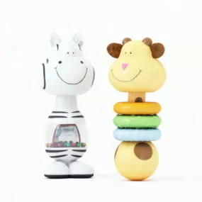 Plastic Toy Cow 3d model