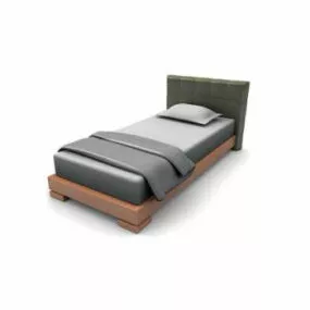 Platform Twin Bed 3d model
