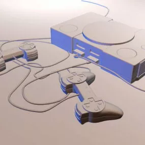 Playstation Game Console 3d model