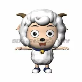 Character Pleasant Goat Cartoon Modelling 3d model