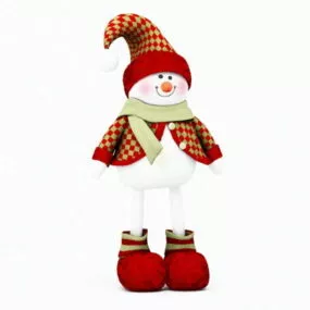 Plush Christmas Snowman 3d model