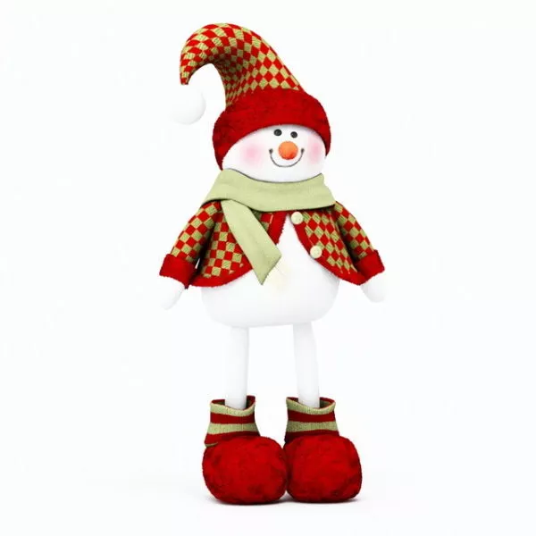 Christmas Character Snowman With Hat 3d model