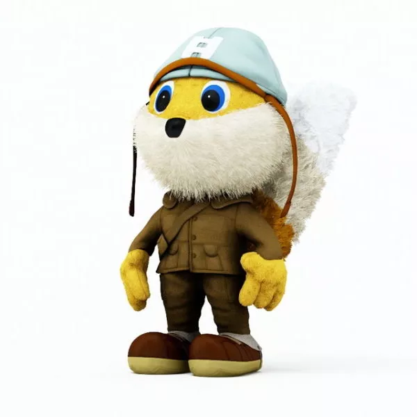 Plush Cartoon Squirrel 3d model Plush Cartoon Squirrel 3d model