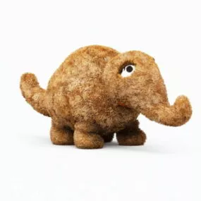 Plush Elephant Toy 3d model