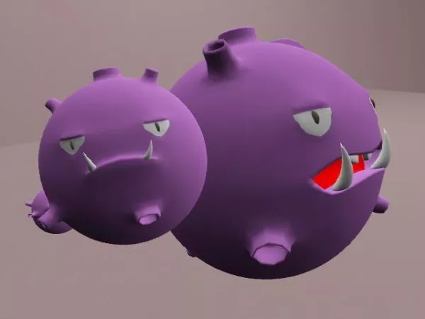 Pokemon Weezing 3d model Pokemon Weezing 3d model