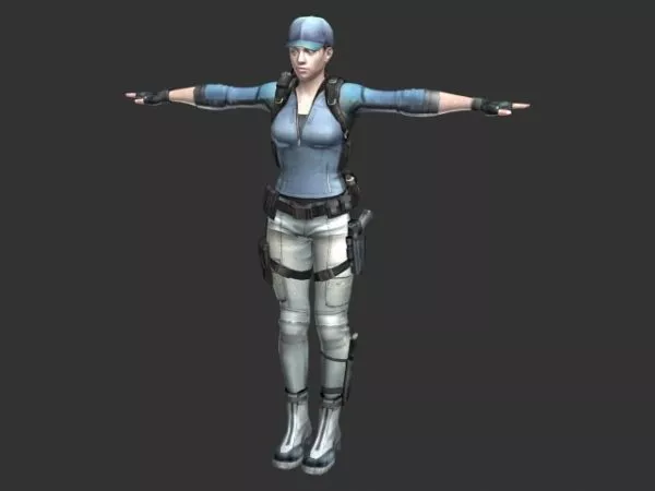 Policewoman Rigged Character 3d model Policewoman Rigged Character 3d model